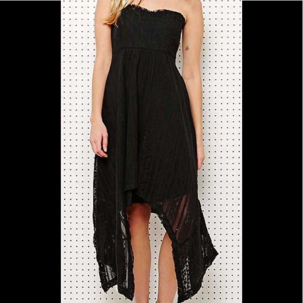 Free People strapless high low dress